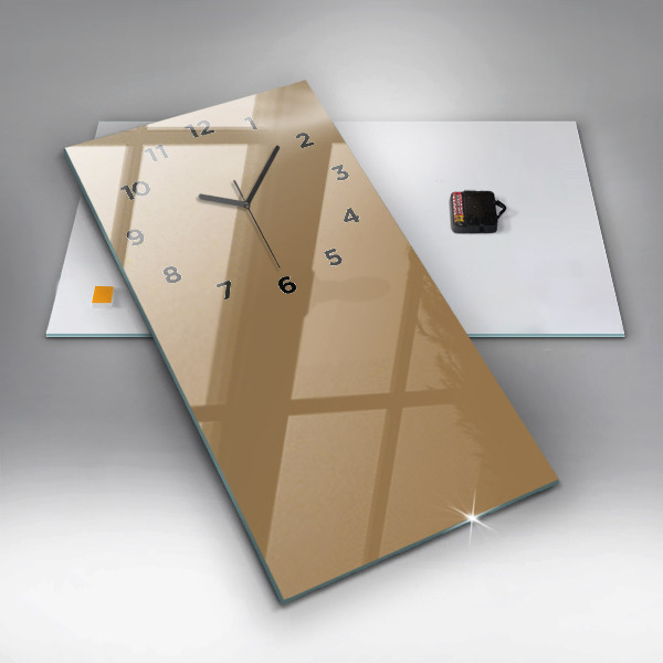 Vertical wall clock Color dark beige