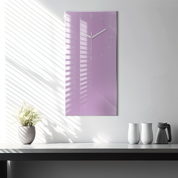 Vertical wall clock Lilac color