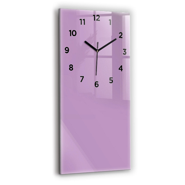 Vertical wall clock Lilac color