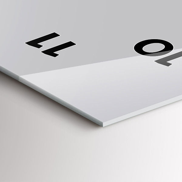 Vertical wall clock Color light gray