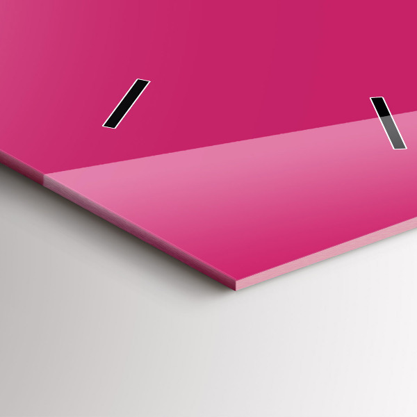 Vertical wall clock Color strong pink