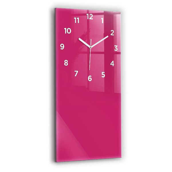 Vertical wall clock Color strong pink