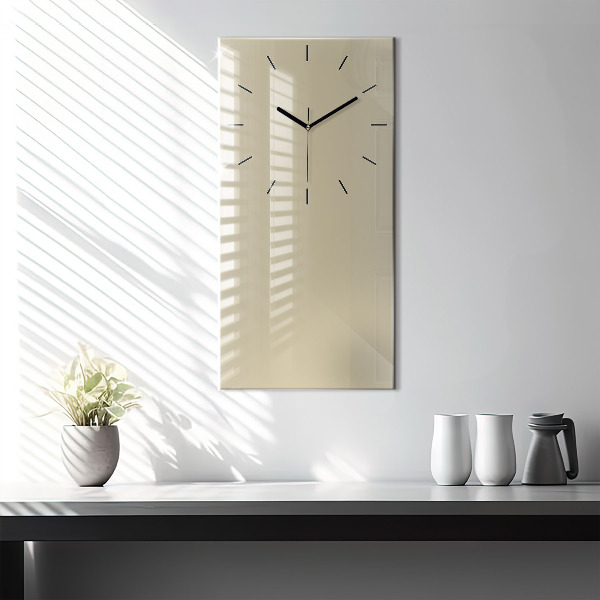 Vertical wall clock Beige color