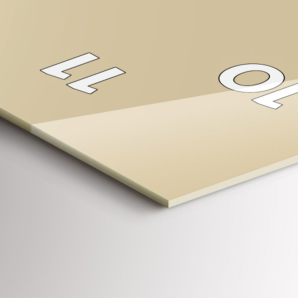 Vertical wall clock Beige color