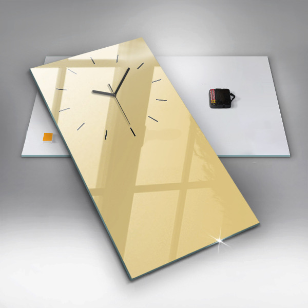 Vertical wall clock Cream color