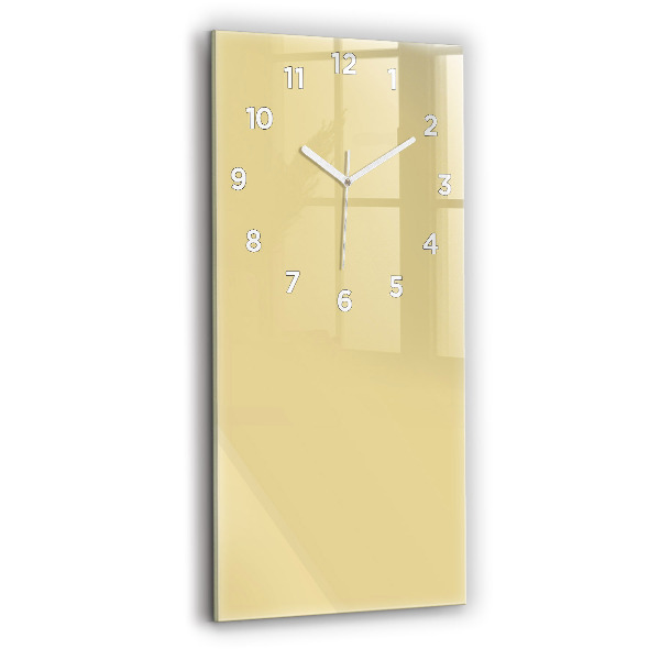 Vertical wall clock Cream color