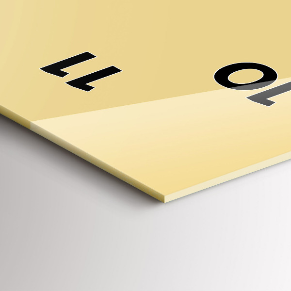 Vertical wall clock Cream color