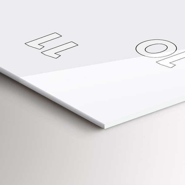 Vertical wall clock Color dark white