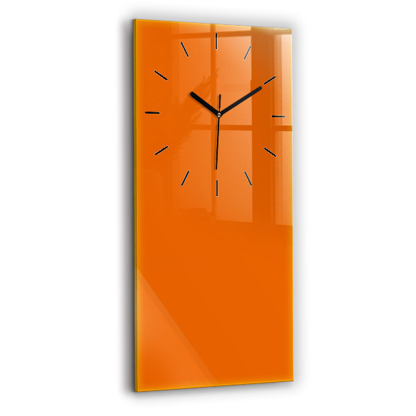 Vertical wall clock Orange color