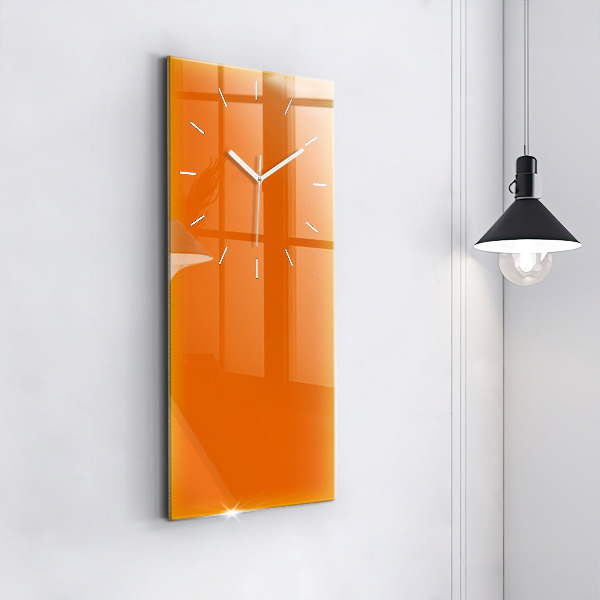 Vertical wall clock Orange color