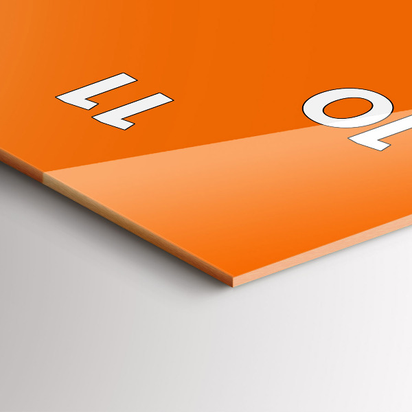 Vertical wall clock Orange color