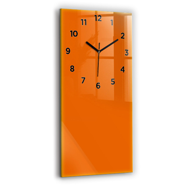 Vertical wall clock Orange color