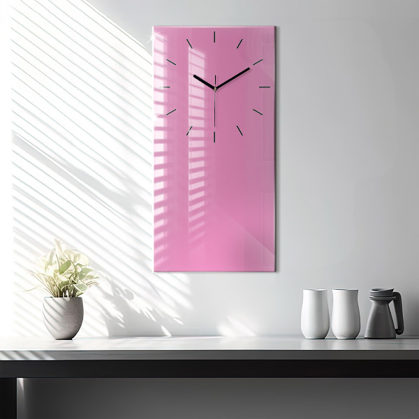 Vertical wall clock Color pink