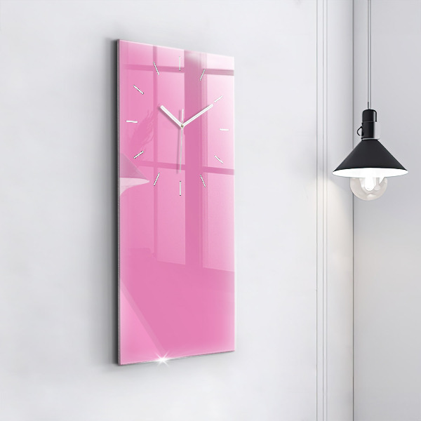 Vertical wall clock Color pink
