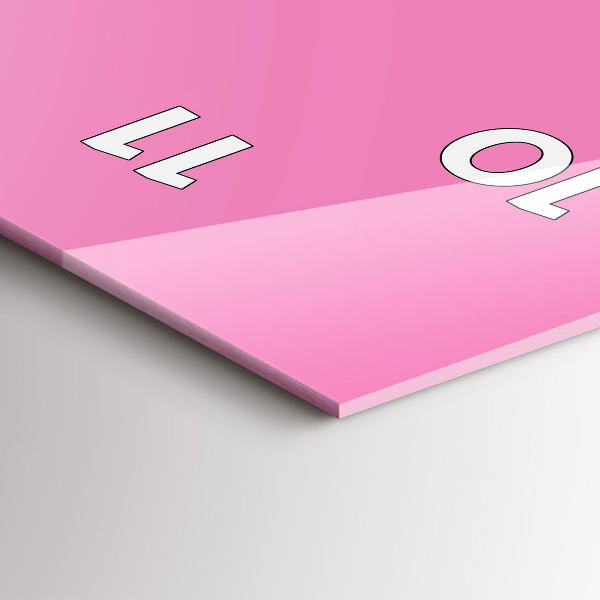 Vertical wall clock Color pink