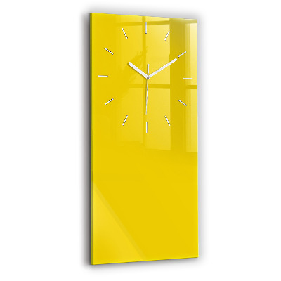 Vertical wall clock Light yellow color