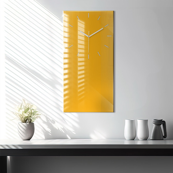 Vertical wall clock Color golden yellow