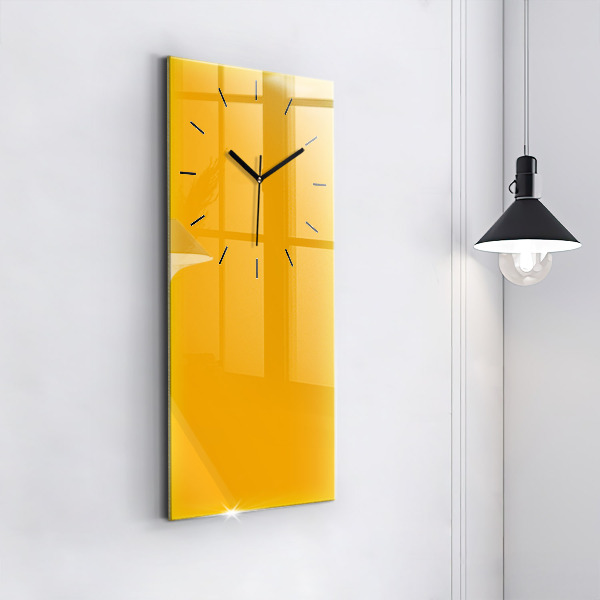 Vertical wall clock Color golden yellow