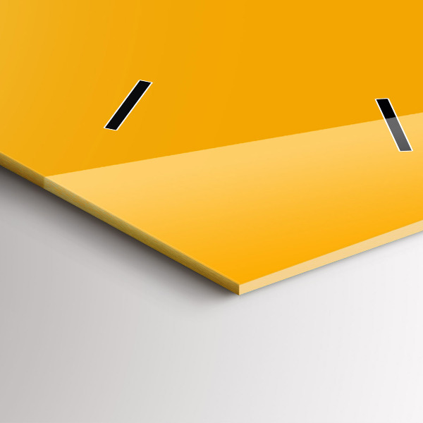 Vertical wall clock Color golden yellow