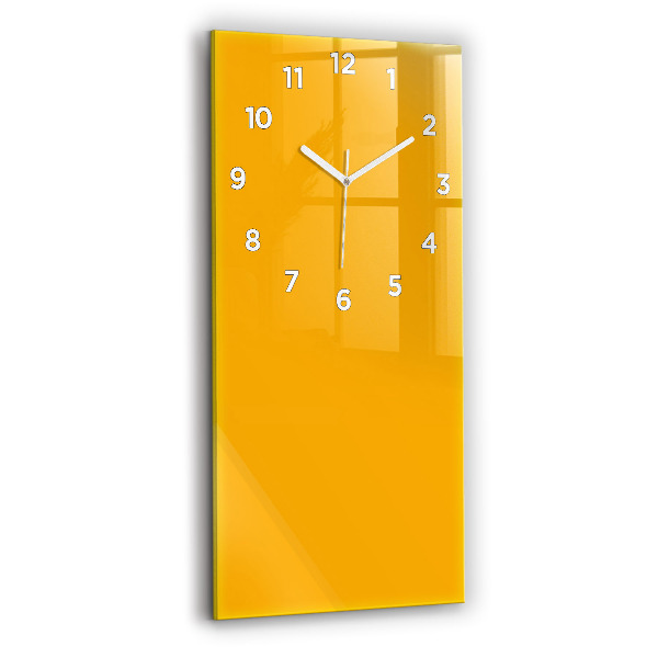 Vertical wall clock Color golden yellow