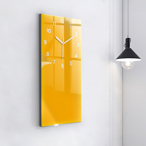 Vertical wall clock Color golden yellow