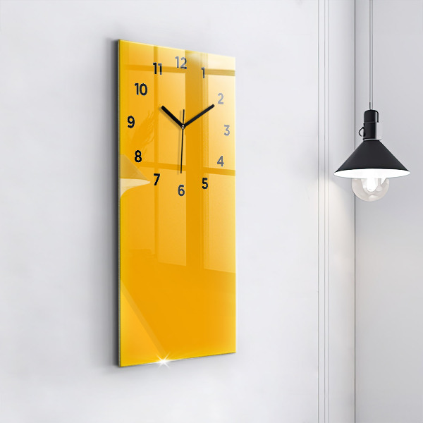 Vertical wall clock Color golden yellow