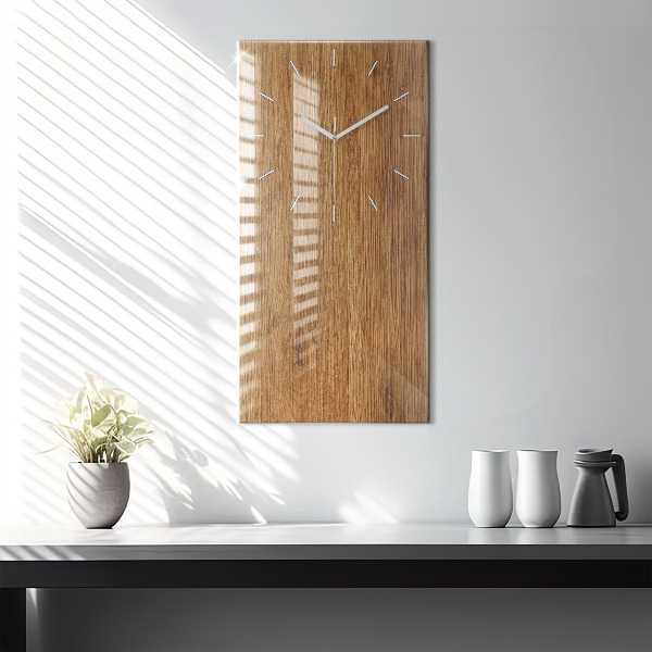 Vertical wall clock Light wood