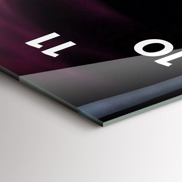 Vertical wall clock Red wine