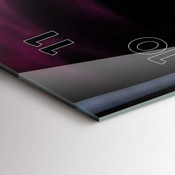 Vertical wall clock Red wine