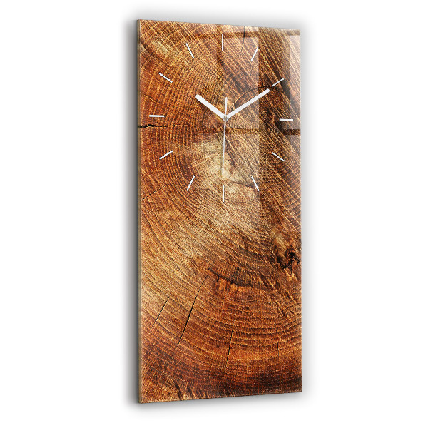 Vertical wall clock Old tree stump