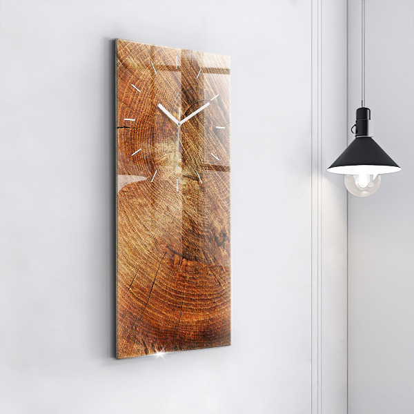 Vertical wall clock Old tree stump