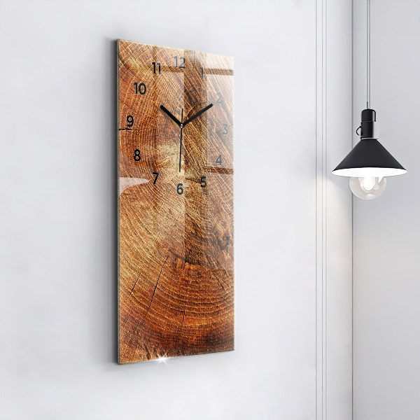 Vertical wall clock Old tree stump