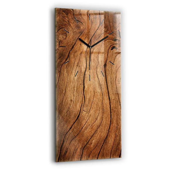 Vertical wall clock Old wood