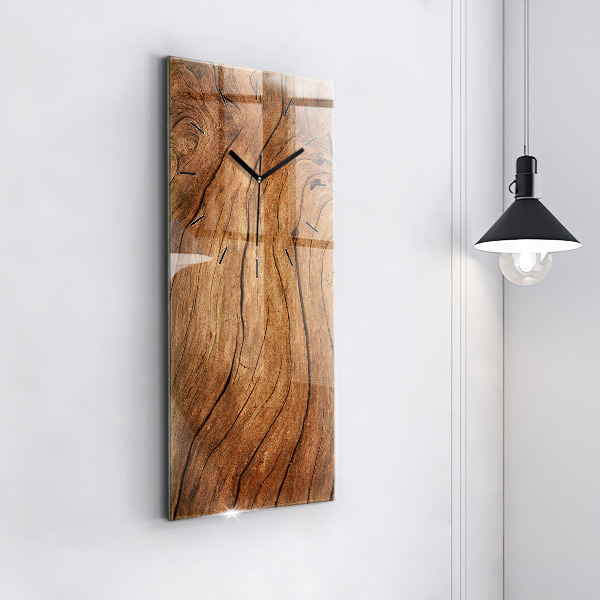 Vertical wall clock Old wood