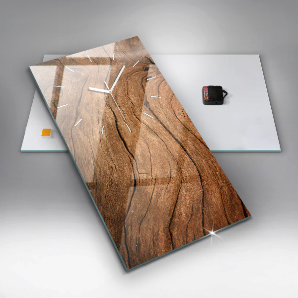 Vertical wall clock Old wood