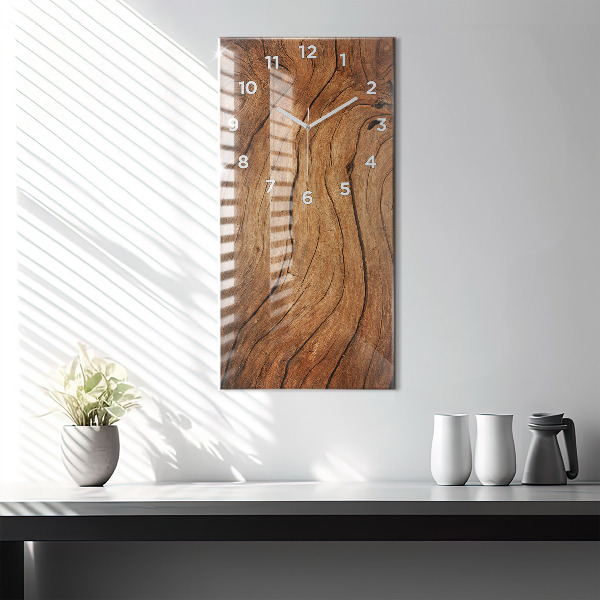 Vertical wall clock Old wood