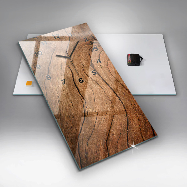 Vertical wall clock Old wood