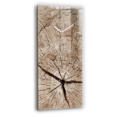 Vertical wall clock Old wood stump