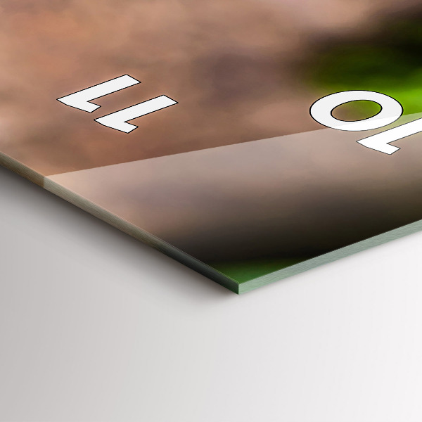 Vertical wall clock Basil leaves