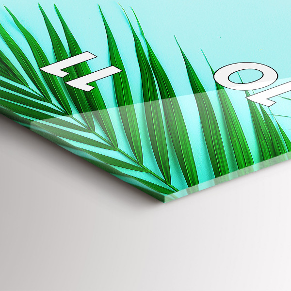 Vertical wall clock Green palm trees