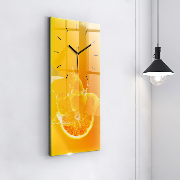 Vertical wall clock Orange