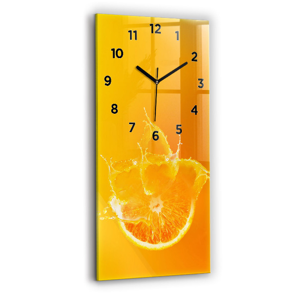 Vertical wall clock Orange