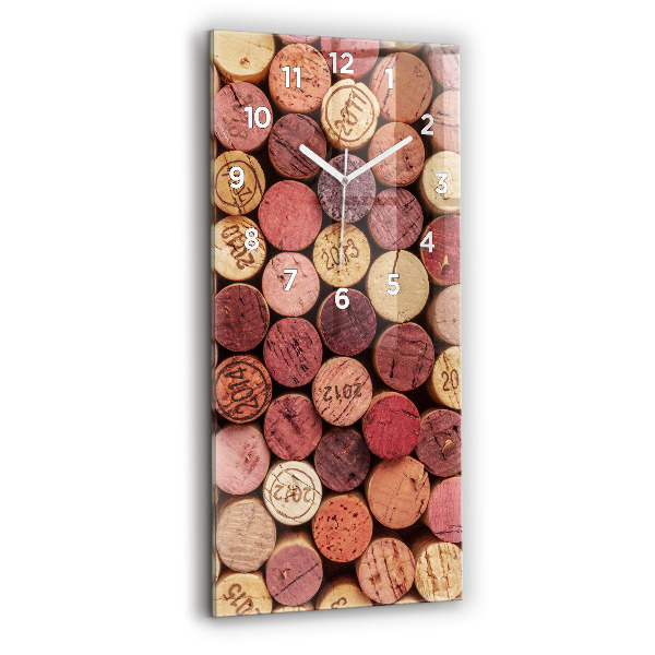 Vertical wall clock Wine corks