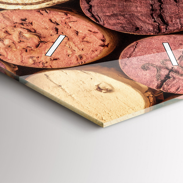 Vertical wall clock Wine corks