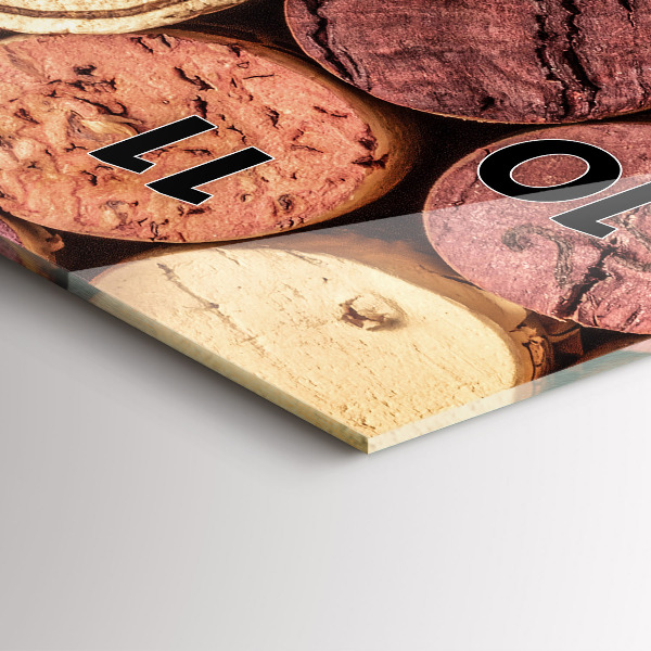 Vertical wall clock Wine corks