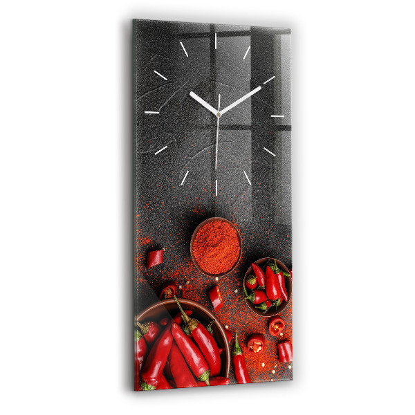 Vertical wall clock Red peppers