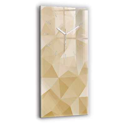 Vertical wall clock Triangles abstract