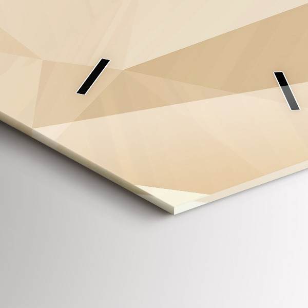 Vertical wall clock Triangles abstract