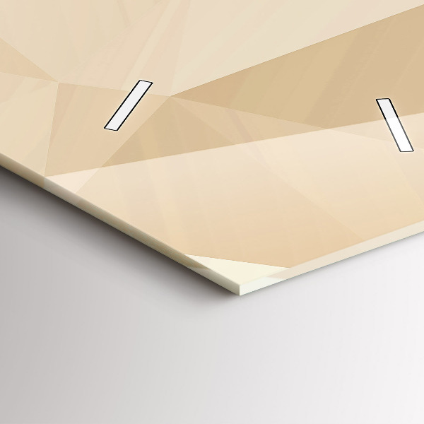 Vertical wall clock Triangles abstract