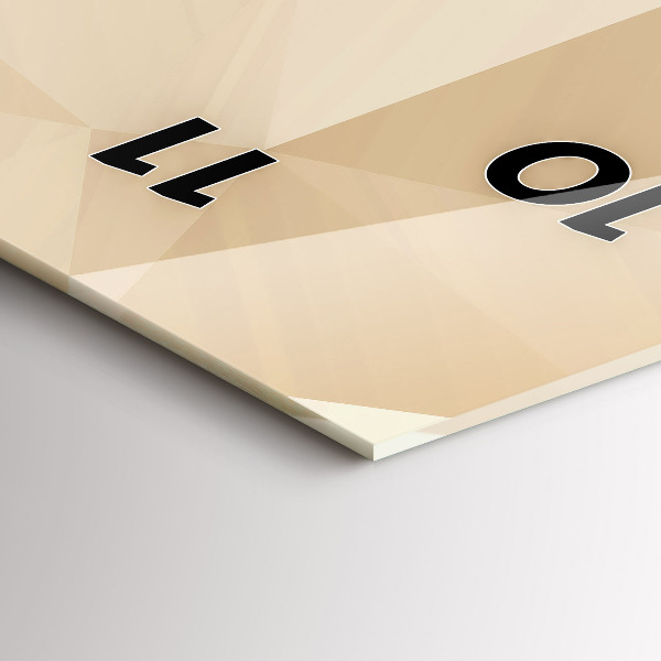 Vertical wall clock Triangles abstract